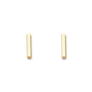 14K Solid Gold Little Bar Earrings | Dainty Jewelry By Tehrani Jewelry